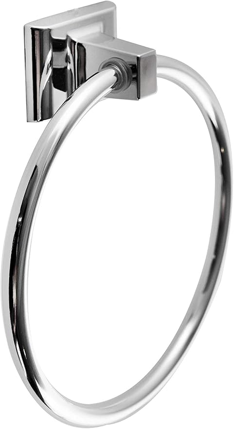 SENTO Cellar Classic Bathroom Accessories Set, Heavy Duty Metal Bath Hardware Set Wall Mounted, Includes Robe Hook, Toilet Paper Holder, Towel Ring, 18” & 24” Towel Bar (5-Piece, Polished Chrome)