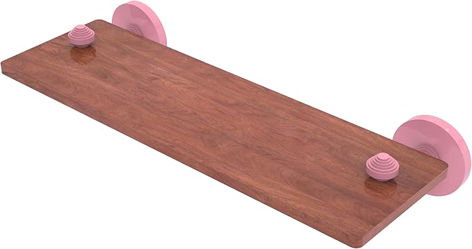 Allied Brass SB-1-16-IRW-PNK South Beach Collection 16 Inch Solid IPE Ironwood Shelf, Pink