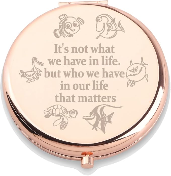 WUSUANED Funny Fish Nemo Makeup Mirror Cartoon Inspired Mirro r Dory Fish Lover Gift Cartoon Fan Gift Clownfish Lover Gifts