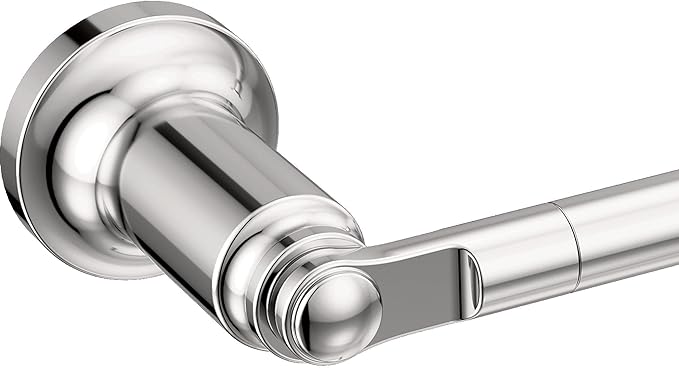 Delta Saylor (1-Pack) 8'' Towel Rack for Bathroom Polished Chrome Towel Bar for Bathroom Wall Hand Towel Holder Rod Wall Mounted Kitchen Towel Holder 73508