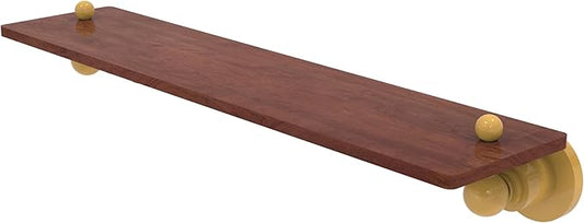 Allied Brass AP-1-22-IRW-SGL Astor Place Collection 22 Inch Solid IPE Ironwood Shelf, Spanish Gold