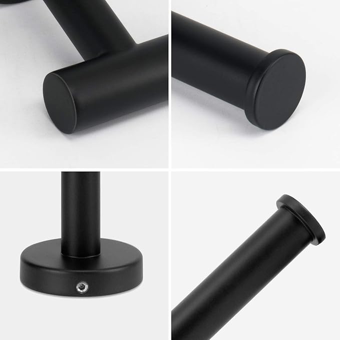 NearMoon Bathroom Toilet Paper Holder, Premium SUS304 Stainless Steel Rustproof Wall Mounted Toilet Roll Holder for Bathroom, Kitchen (10 Pack, Matte Black)