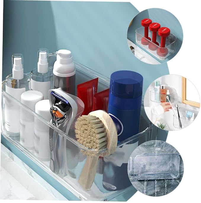 Wall Shelf Floating Shelves for Bathroom Kitchen Bedroom Wall-Mounted Storage Rack Flat Surface Protects Bottles