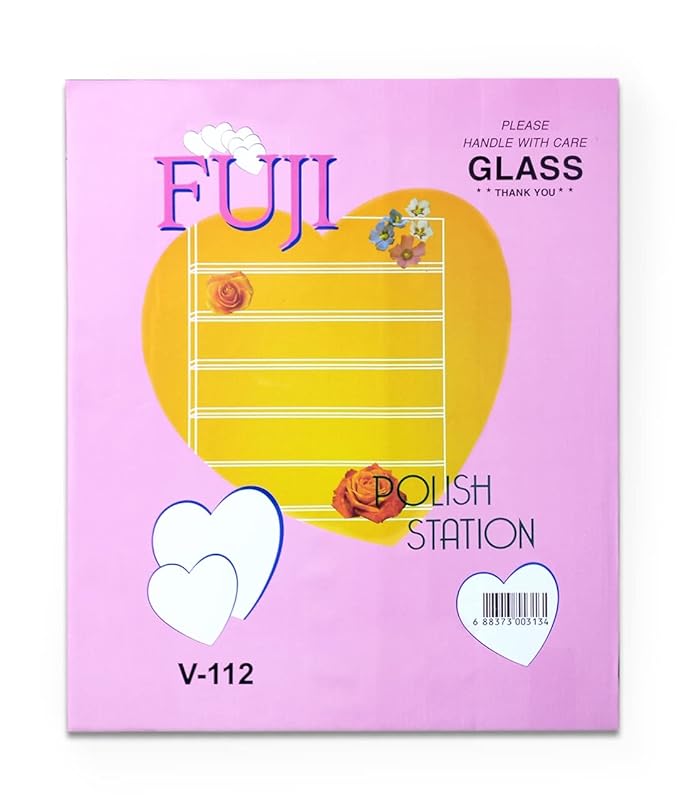 Nail Polish Wall Mounted Organizer Display Transparent Clear Wall Rack - Hold up to 126 bottles (Famous USA Fuji Brand) Perfect for Birthday Christmas Valentine Gift