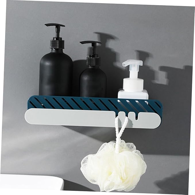 OSALADI Bathroom Wall Organizer Adhesive Bathroom Shelf Plastic Material Fine Workmanship