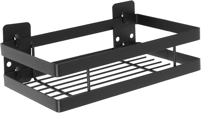 Mobestech Punch Bathroom Organizer Heavy Duty Storage Rack for Shampoo and Towels Wall Mounted Shower Shelf Sturdy Bathroom and Kitchen Storage Design
