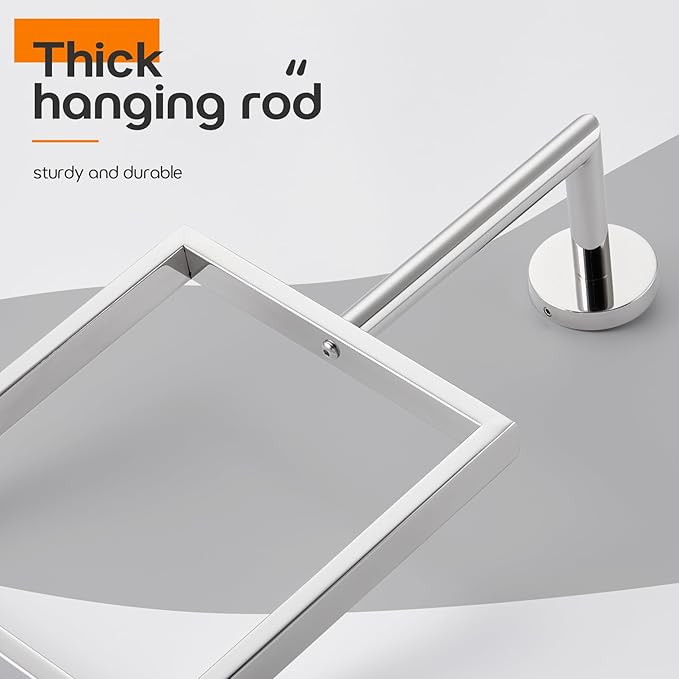 Towel Ring Chrome Bathroom Towel Holders for Wall Rack Polished Stainless Steel Bath Towel Hanger Bathroom and Kitchen Decor, AN3005CH