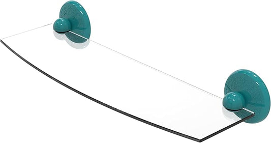 Allied Brass MC-33/18-GLT Monte Carlo Collection 18 Inch Glass Shelf, Glokzin Teal