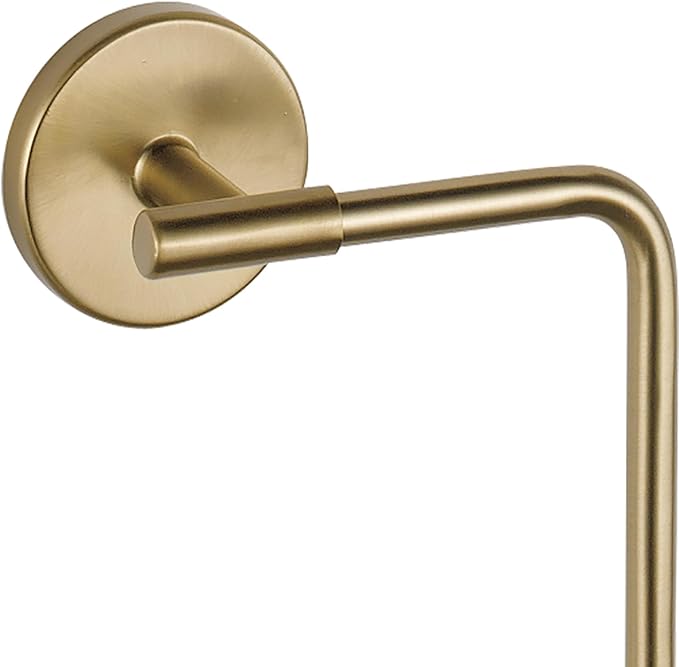 Hand Towel Holder Champagne Bronze Towel Racks for Bathroom Wall Square Towel Ring Holder for Bath Towel Hanger for Kitchen, Bathroom Accessories (Squre (Screw))