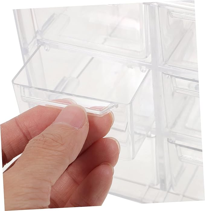 Multi-grid Desk Organizer Storage Box with Removable Drawers Versatile Cosmetic and Stationery Storage Container for Home and Office Desktop Organizer