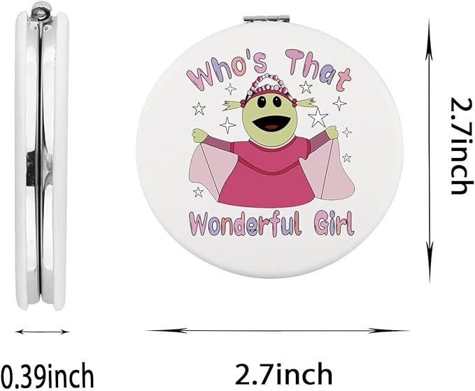 WUSUANED Funny Green N Makeup Mirror Who That Wonderful G Mirror Cartoon Fan Gift N Princes Lover Gift