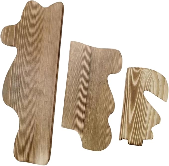 3 Pieces Bathroom Shelves Wall Display Shelves Wood Modern Multipurpose Rustic Cloud Shaped Organizer Stand for Dorm, Dark Brown