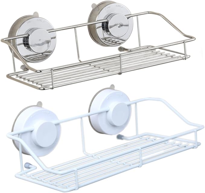LIFKOME Wall Mounted Cup Shelf Silver Organizer for Bathroom Kitchen Storage Hanging Rack for Items Easy to Install
