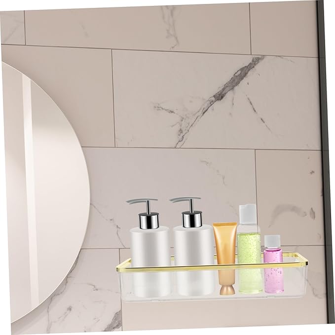 Bathroom Shelving Adhesive Wall Shelves Modern Design Easy Installation Tidy up Your Bathroom