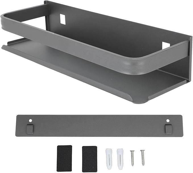 Ymiko Stainless Steel Wall Mounted Storage Shelf, Bathroom Rack, for Bathroom, Kitchen, Bedroom, Living Room (30cm)