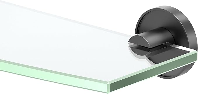 Gatco 5556MX Sky Glass Shelf, Matte Black