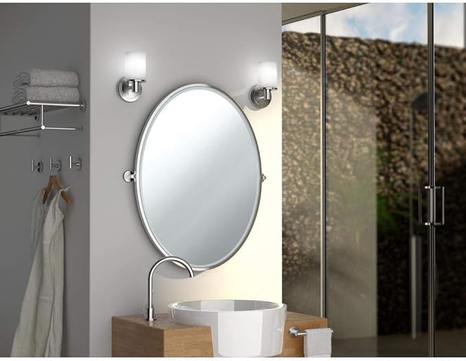 Gatco 4241 Latitude II 18-Inch Towel Bar, Wall Mounted Bathroom Towel Holder, Chrome