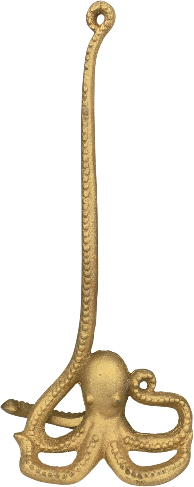 WallCharmers Gold Paper Towel Holder, Metal Toilet or Kitchen Paper Holder for Floor or Countertop, Gold Octopus