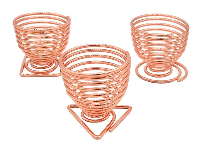 Xiaoyu Makeup Sponge Holder, Egg Powder Puff Display Drying Racks Stand Cosmetic Tool Storage, Pack of 3, Rose Gold