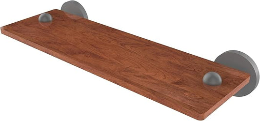 Allied Brass TA-1-16-IRW-GYM Tango Collection 16 Inch Solid IPE Ironwood Shelf, Matte Gray