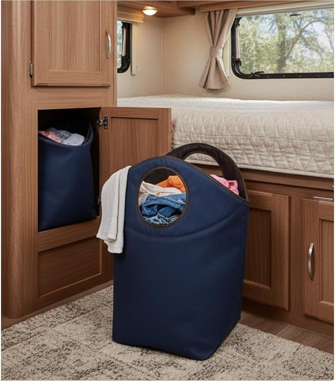90L Foldable Laundry Basket with Soft Padded Handle, 22"x21"x12" Large Capacity Oxford Fabric Storage Hamper, Collapsible Portable Laundry Bag for Home Bedroom Dorm Travel and Outdoor