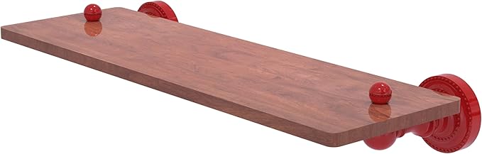 Allied Brass DT-1-16-IRW-FER Dottingham Collection 16 Inch Solid IPE Ironwood Shelf, Fire Engine Red