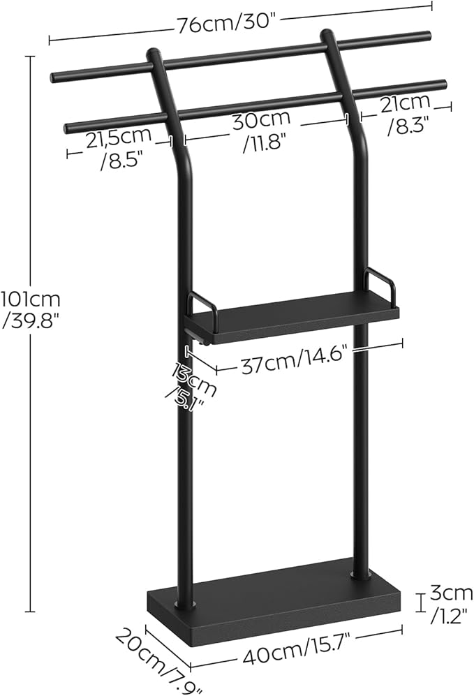 YATINEY Free Standing Towel Rack, Taller Double-T Shape Bath Sheet Holder for Bathroom, Floor Blanket Holder Stand with Weighted Base, 4-Tier Towel Storage Rack, for Living Room, Balcony, Black CJ20BB