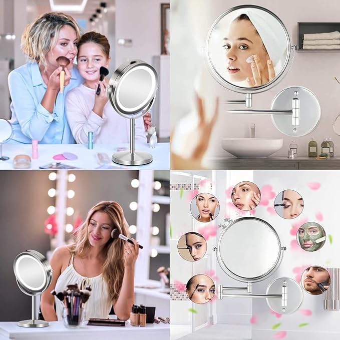 LED Makeup Mirror Bulb Replacement Mirror for Cosmetic Vanity Makeup Mirror with Single Double Sided Lighted Magnification,4W Equivalent to 40W Incandescent Bulb (2-Pack Daylight White)