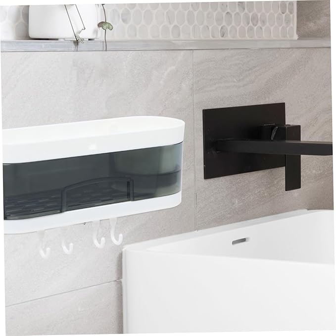 Wall-Mounted Storage Rack Bathroom Shelf Plastic Multi-Functional Kitchen Organizer No-Drill Hanging Storage for Home Bathroom Kitchen Random Color