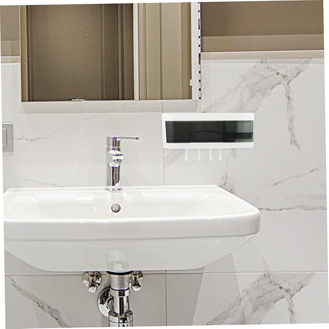 Wall-Mounted Storage Rack Bathroom Shelf Plastic Multi-Functional Kitchen Organizer No-Drill Hanging Storage for Home Bathroom Kitchen Random Color