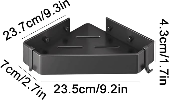 Removable Wall-Mounted Bathroom Shelf Thickened Triangle Bathroom Shelf Large Capacity Bathroom Shelf Aluminum Bathroom Shelf Large Capacity