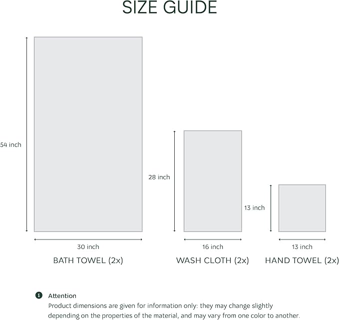 Lacoste Heritage Anti-Microbial Supima Cotton 6-Piece Towel Set, 2 Bath Towels, 2 Hand Towels, 2 Washcloths, Microchip – Highly Absorbent & Quick Drying, Bathroom Essential, Machine Washable