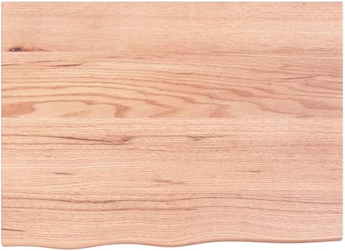 Rustic Live Edge Wall Shelf, Solid Oak Wood Floating Shelves for Wall Decor, Heavy Duty Wall Mounted Display Shelf for Living Room Kitchen Bathroom, 31.5 x 23.6 Inches, Natural Brown