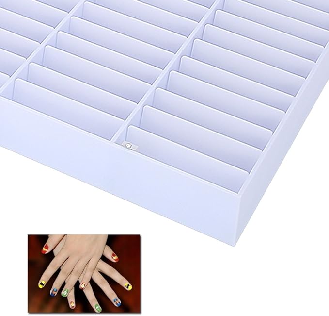 Nail Tips Storage Box, 44 Grids Fake Nail Display Case, Nail Storage Box, Display Box Nail Art Decoration Container, Clear Nail Art Decoration Container Nail Art Organizer