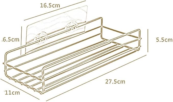 AGYH Bathroom Shelf Wall Hanging Bathroom Punch-Free Storage Rack Vanity Wall Storage Rack (Color : White)