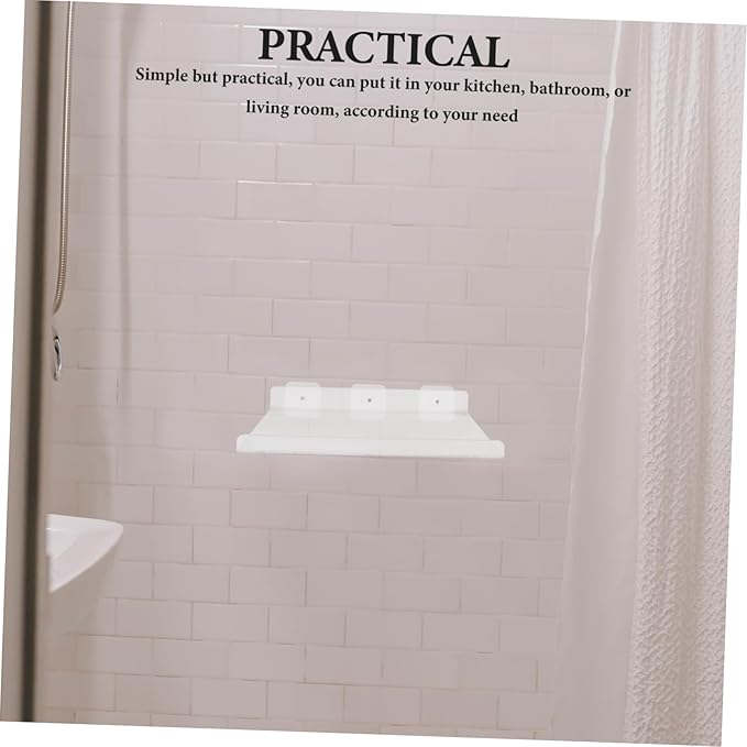 MAGICLULU Wall Mounted Acrylic Shelf for Bathroom Storage Floating Shower Shelf Waterproof Easy Installation Space-Saving Design Suitable for Home and Travel