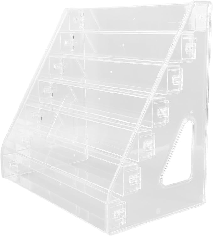 Agatige Nail Polish Storage Rack, 7 Layers Acrylic Transparent Nail Polish Holder Nail Polish Organizer Lipstick Organizer for Cosmetic