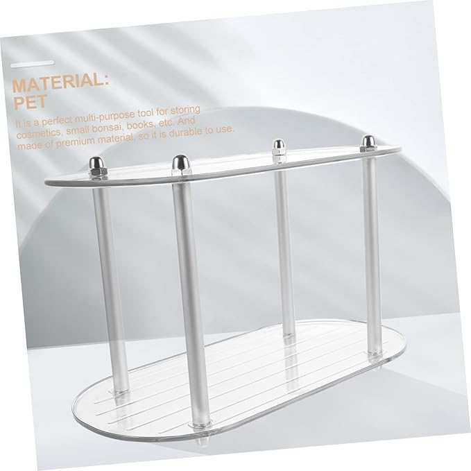 Bathroom Makeup Rack Toiletries Organizer Countertop Vanity Storage Dresser Shelf Bathroom Storage
