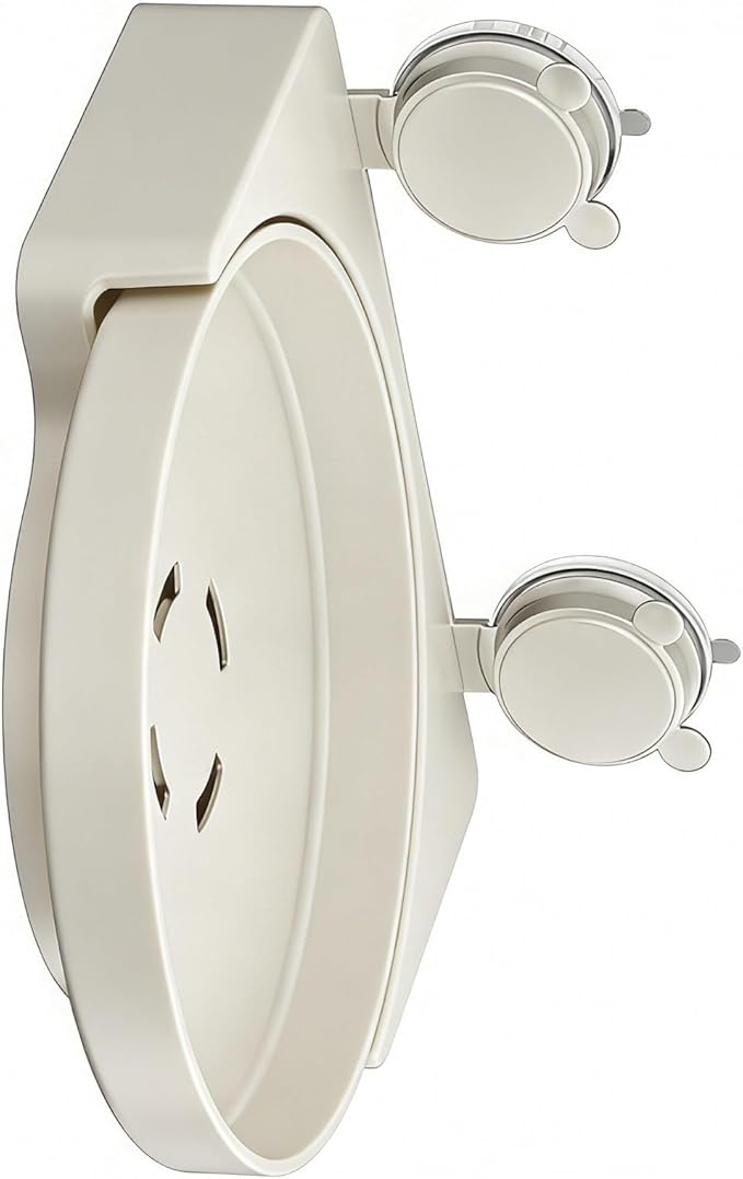 Rotating Suction Cup Organizers for Bathroom and Kitchen Easy Mounting Without Drilling or Glues Installs in Seconds Drillless Bathroom Shelf