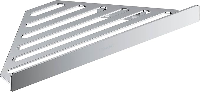 hansgrohe AddStoris Corner Basket in Chrome 1-inch Accessories in Chrome, 41741000