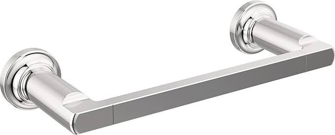 DELTA FAUCET 78908 Tetra 8 in. Hand Towel Bar Bath Hardware Accessory in Polished Chrome