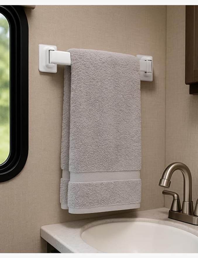 RV Shower Corner Storage Bars 3 Pack, Aluminum Adjustable Camper Shower Shelf Retainer Bars for Bathroom Storage and Organization, RV Essential Accessories for Travel Trailer Inside, 8-14 Inches