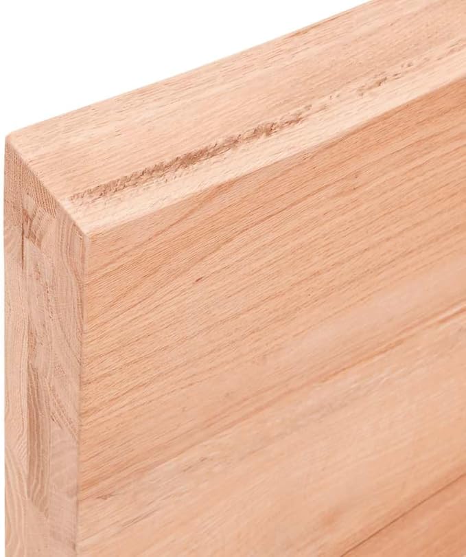 Solid Oak Wall Shelf 55.1 Inch Live Edge Floating Shelf Rustic Wood Wall Mounted Display Ledge for Kitchen Books Decor