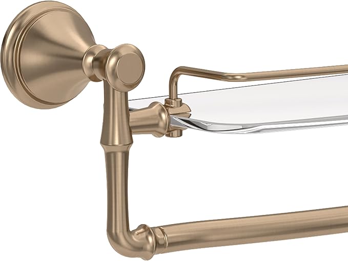 DELTA 79710-CZ, 18" Glass Shelf with Bar, Champagne Bronze