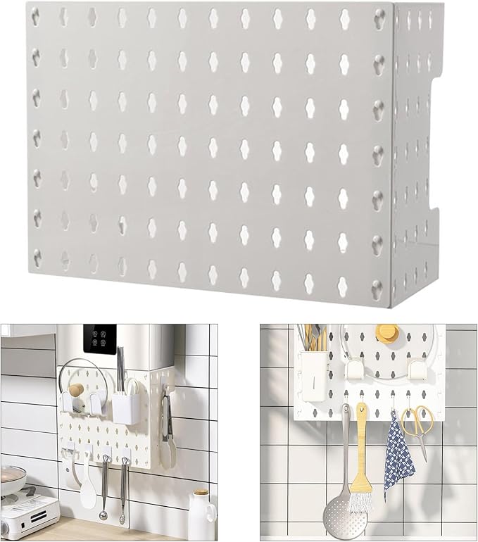 ABS Wall Mounted Bathroom Shelf Adhesive Without Drilling Easy Installation Protective Pipe Covers Storage Rack ABS Pipe Protective Covers