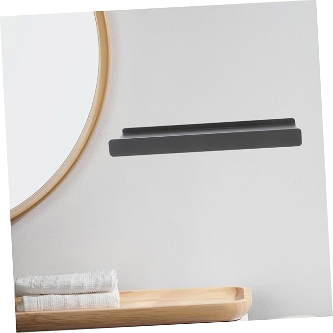 Hemobllo Bathroom Shelf Aluminum Alloy Wall Mounted Floating Storage Rack for Makeup and Grooming Essentials Space Saving Design for Bathroom and Restroom Decor