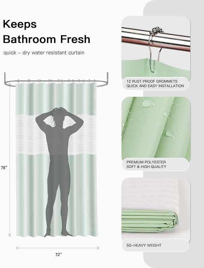 IMAVO Bathroom Accessories Set, Non-Slip Absorbent Pink Bathroom Rugs and Waterproof Shower Curtain with Hooks,Complete Bathroom Set for Bathroom Décor