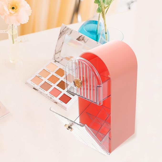 Beavorty Dressing Table Organizer for Lipsticks Chic Lipstick Storage Box and Stylish Makeup Holder for Home Salon Use