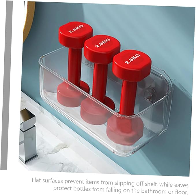 balacoo Wall-Mounted Bathroom Storage Rack No Drill Organizer Shelf Sundries Holder for Shower and Kitchen Use for Bathroom Organization