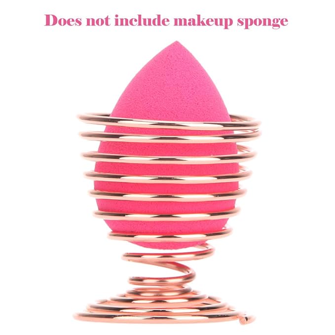 Seribrmo 2pcs Makeup Sponge Holder (Rose Gold)